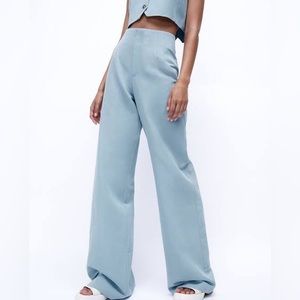 ZARA | HW Linen BlendTrousers Size L